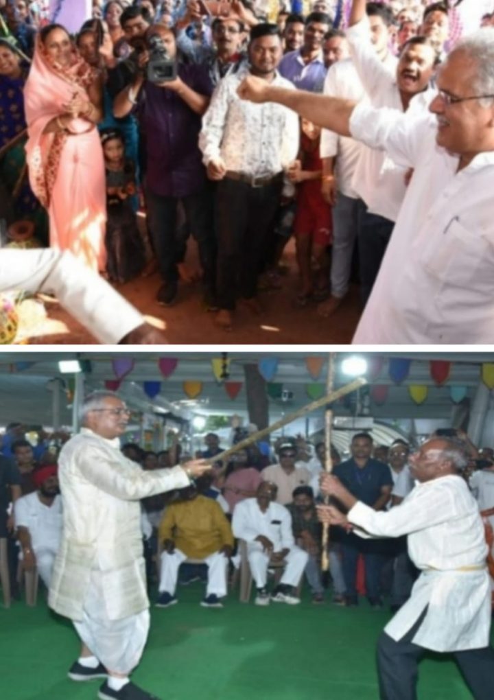 मुख्यमंत्री ने अपने हाथों पर खाया सोंटा