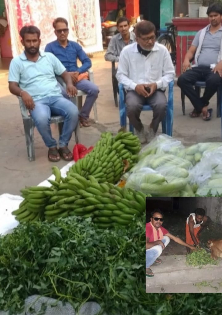 सुदर्शन संस्थानम् रायपुर जरूरतमंदों को बाँट रही राशन एवं सब्जियाँ