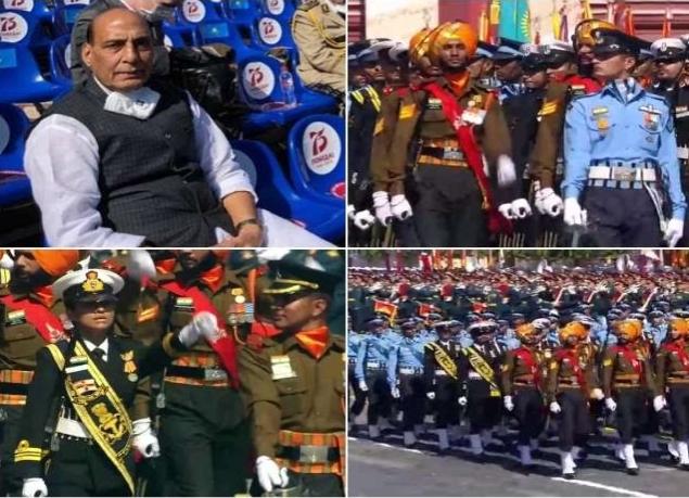 विजय दिवस परेड में शामिल हुये रक्षामंत्री राजनाथ सिंह