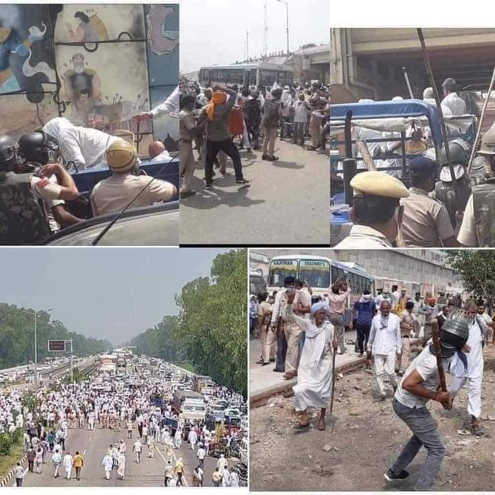 जब सरकारें दमन पर उतरती हैं तो उनकी देवताई का दुपट्टा हवा में उड़ जाता है।पिपली हरियाणा किसानों पर लाठी चार्ज