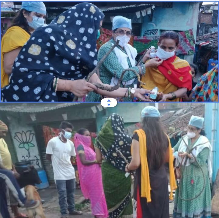 कोरोना एवं पालिथीन मुक्ति का लिया गया संकल्प