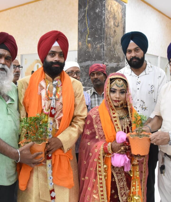 गुरूपूर्णिमा पर गुरूद्वारे में विवाह हुआ सम्पन्न