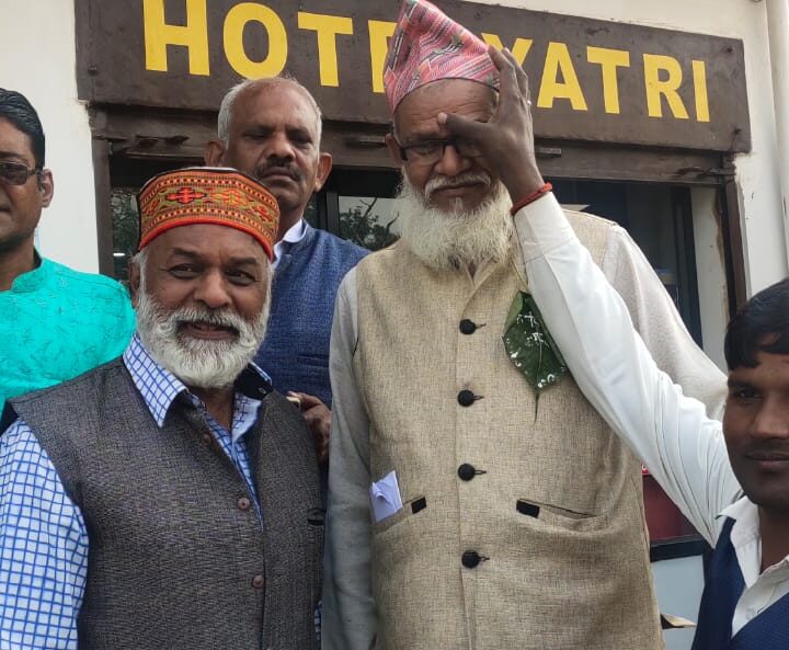नेपाल में आयोजित अंतर्राष्ट्रीय पर्यावरण योद्धा सम्मान 2021नेपाल मिट्टी तिलक से विदाई