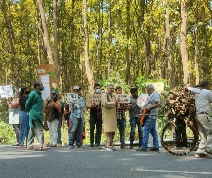 विनाश का विरोध – विकास के नाम पर पेड़ों को कटान