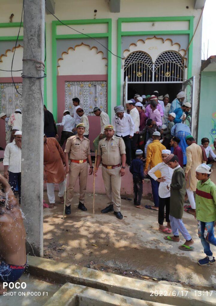 पुलिस सुरक्षा के बीच शांन्तिपूर्वक सम्पन्न हुयी जुमे की नमाज—सन्तोष सोनी के साथ