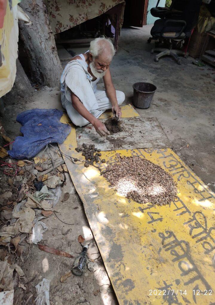 पीपल नीम तुलसी अभियान के तहत सावन माह में धरती के हरियाली हेतु  सीडबॉल बनाएं गये । सीड बोल के माध्यम से धरती के श्रृंगार करें ।